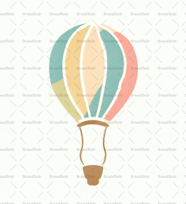 Verspielter Heißluftballon
